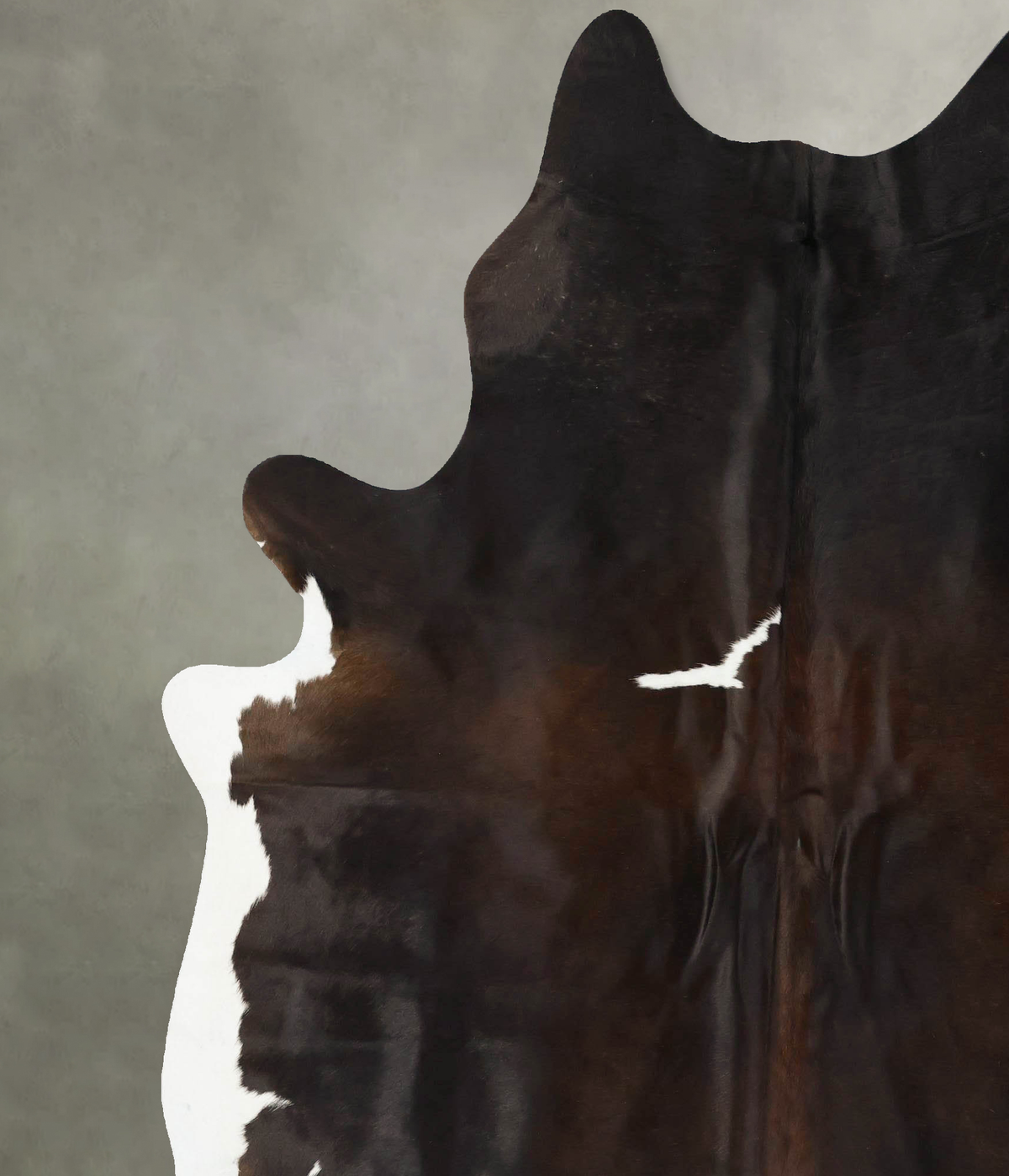 Chocolate and White Cowhide Rug #B23979