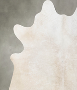 Ivory with Beige X-Large Brazilian Cowhide Rug 6'11"H x 6'0"W #B23985 by Hudson Hides