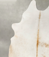 Ivory with Beige XX-Large Brazilian Cowhide Rug 8'0"H x 6'6"W #B23986 by Hudson Hides