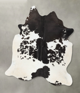 Black and White X-Large Brazilian Cowhide Rug 7'10"H x 6'2"W #B23987 by Hudson Hides