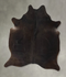 Solid Black X-Large Brazilian Cowhide Rug 7'1