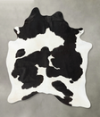 Black and White X-Large Brazilian Cowhide Rug 7'6"H x 6'4"W #B23994 by Hudson Hides