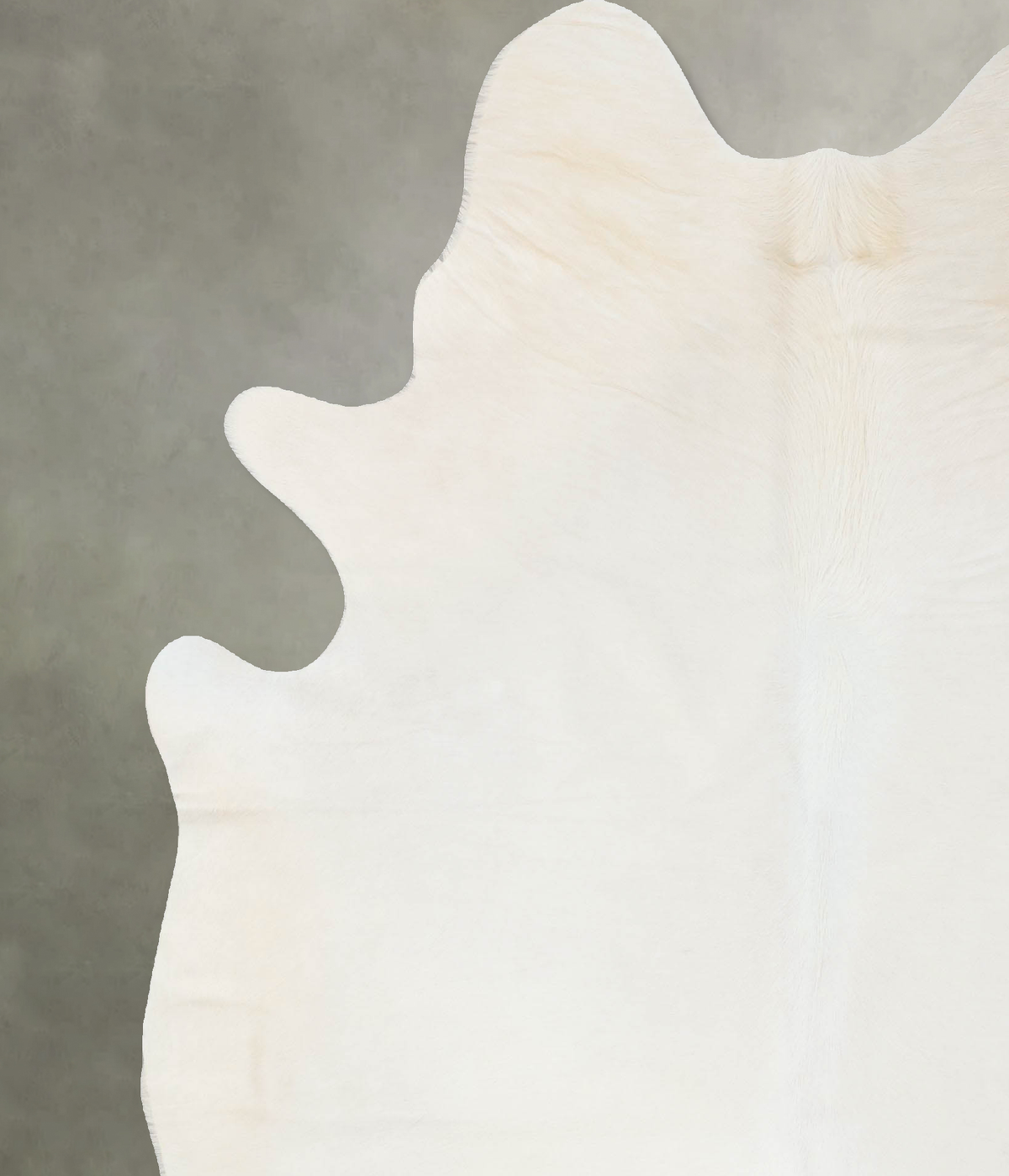 Solid White XX-Large Brazilian Cowhide Rug 7'11"H x 6'5"W #B24003 by Hudson Hides