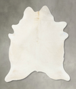 Solid White XX-Large Brazilian Cowhide Rug 8'5"H x 6'10"W #B24004 by Hudson Hides