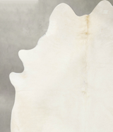 Solid White XX-Large Brazilian Cowhide Rug 8'5"H x 6'10"W #B24004 by Hudson Hides