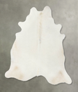 Solid White XX-Large Brazilian Cowhide Rug 7'7"H x 6'10"W #B24005 by Hudson Hides