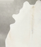 Solid White XX-Large Brazilian Cowhide Rug 7'7"H x 6'10"W #B24005 by Hudson Hides