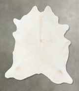 Solid White XX-Large Brazilian Cowhide Rug 7'7"H x 6'9"W #B24006 by Hudson Hides