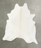 Solid White XX-Large Brazilian Cowhide Rug 7'11