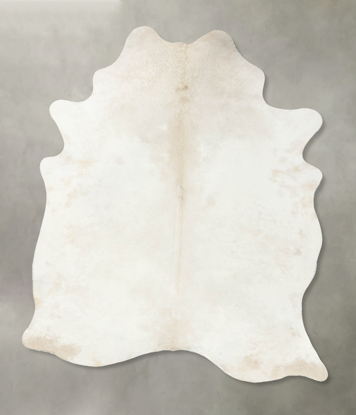 Solid White XX-Large Brazilian Cowhide Rug 8'4"H x 6'6"W #B24008 by Hudson Hides