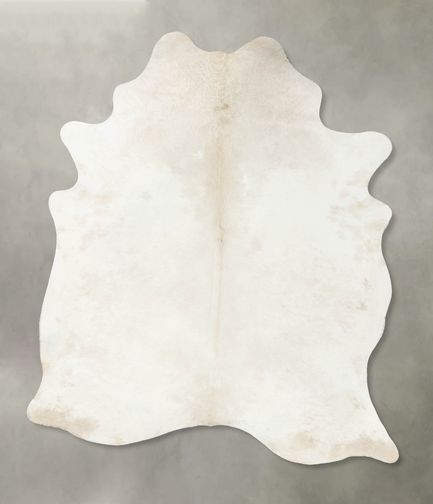 Solid White XX-Large Brazilian Cowhide Rug 8'4"H x 6'6"W #B24008 by Hudson Hides