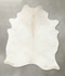 Solid White XX-Large Brazilian Cowhide Rug 8'4