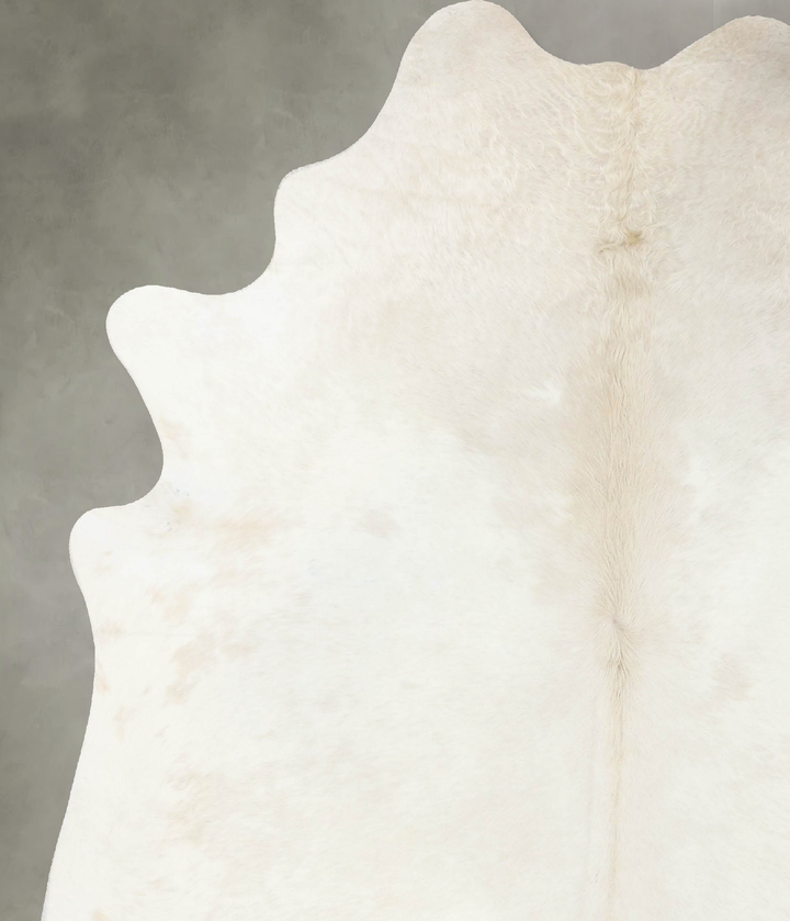 Solid White XX-Large Brazilian Cowhide Rug 8'4"H x 6'6"W #B24008 by Hudson Hides