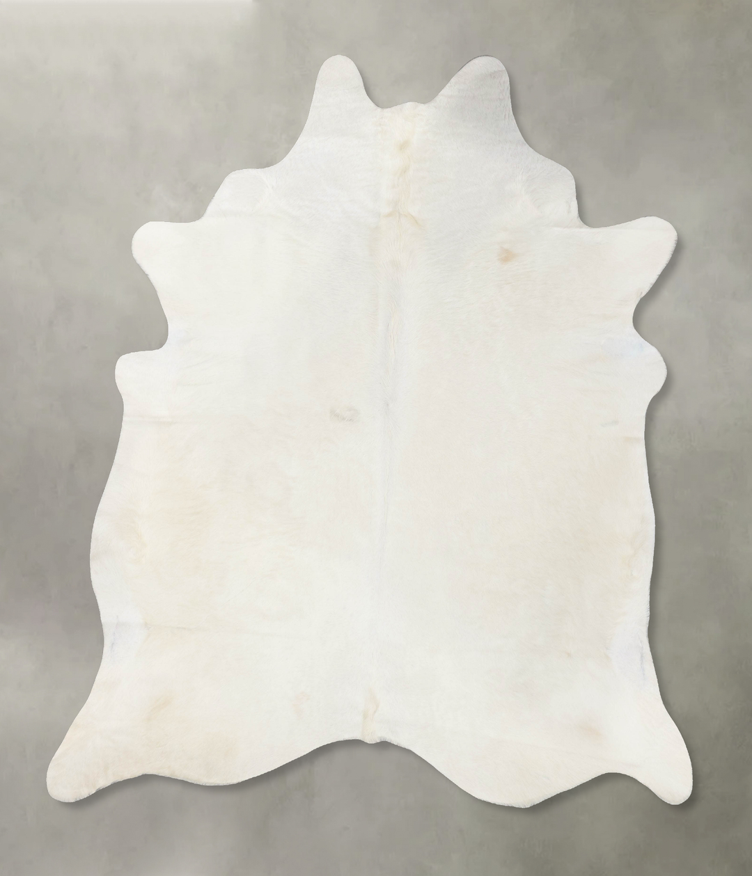Solid White XX-Large Brazilian Cowhide Rug 8'4"H x 7'2"W #B24010 by Hu