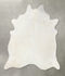 Solid White XX-Large Brazilian Cowhide Rug 8'4