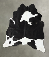 Black and White Large Brazilian Cowhide Rug 6'6"H x 5'8"W #B24011 by Hudson Hides