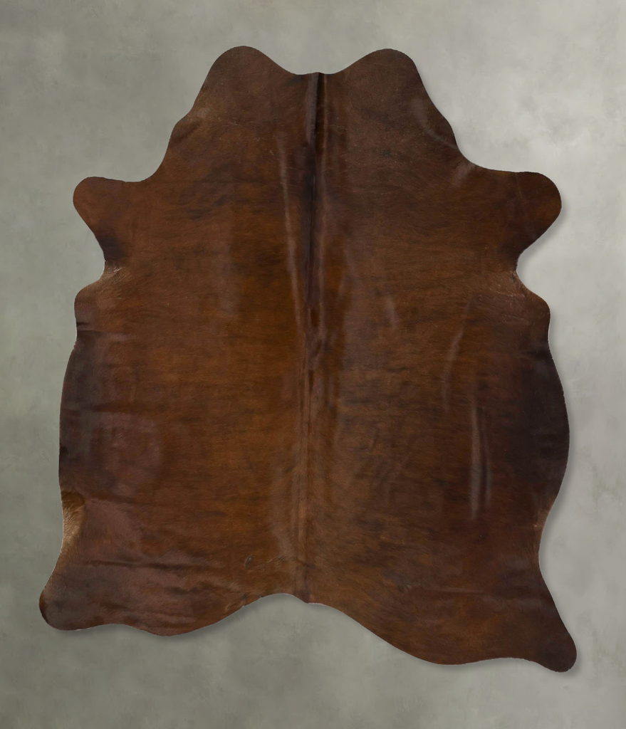 Dark Brindle Large Brazilian Cowhide Rug 6'3"H x 5'4"W #B24012 by Hudson Hides