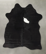 Black and White Large Brazilian Cowhide Rug 6'9"H x 5'2"W #B24015 by Hudson Hides