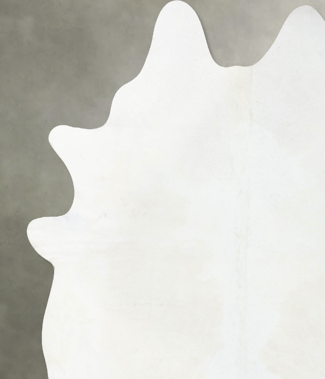 Solid White XX-Large Brazilian Cowhide Rug 8'0"H x 6'11"W #B24016 by H