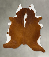 Hereford XX-Large Brazilian Cowhide Rug 7'11"H x 6'6"W #B24045 by Hudson Hides