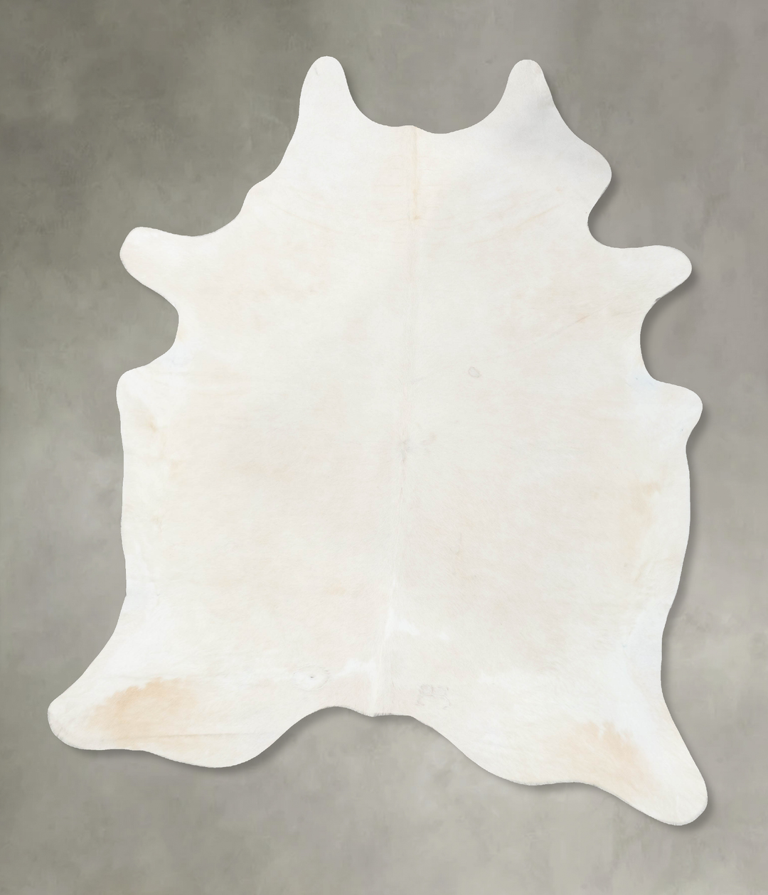 Solid White XX-Large Brazilian Cowhide Rug 8'10"H x 6'11"W #B24058 by 