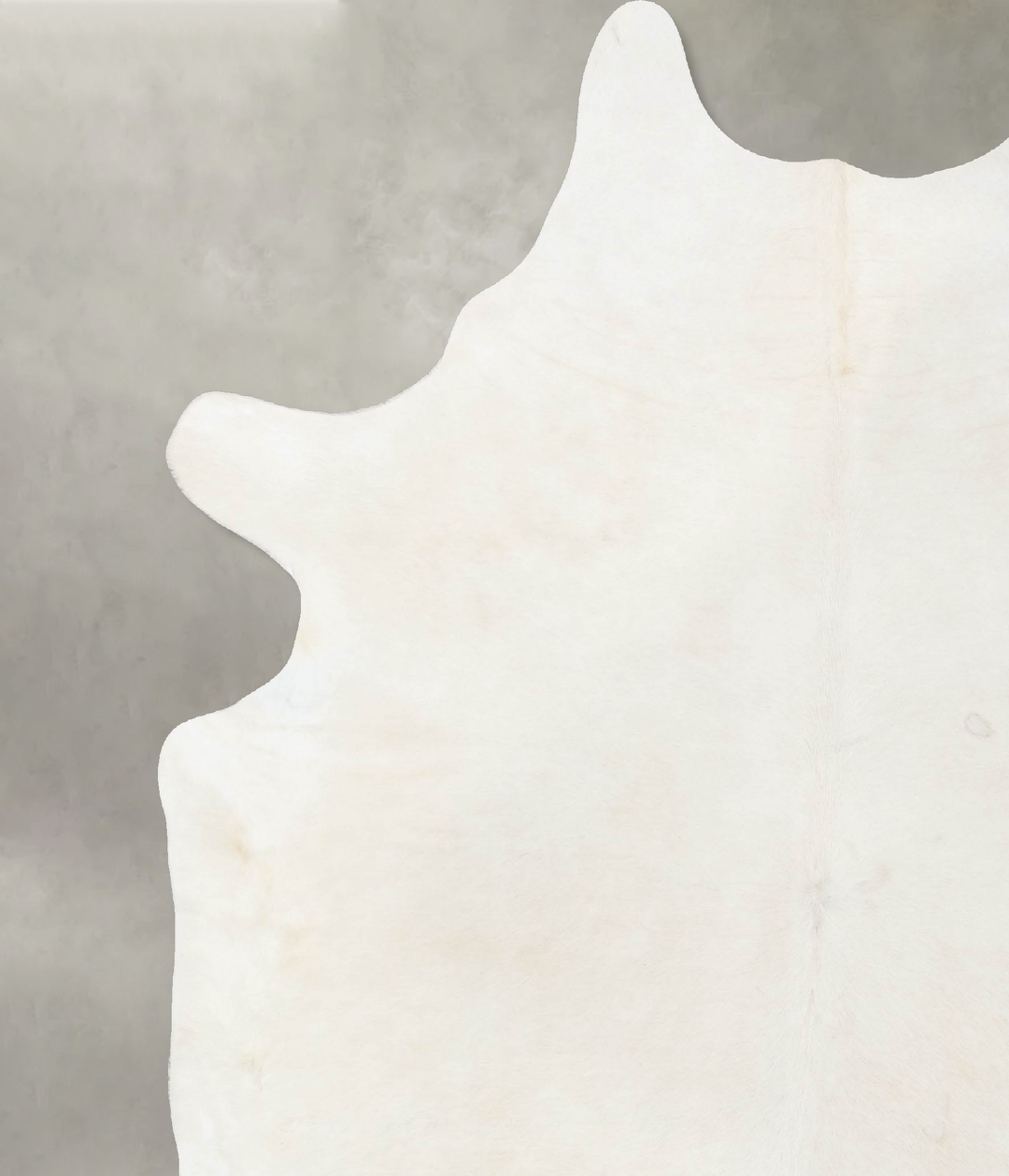 Solid White XX-Large Brazilian Cowhide Rug 8'10"H x 6'11"W #B24058 by 