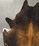 Chocolate and White XX-Large Brazilian Cowhide Rug 7'11"H x 6'6"W #B24068 by Hudson Hides