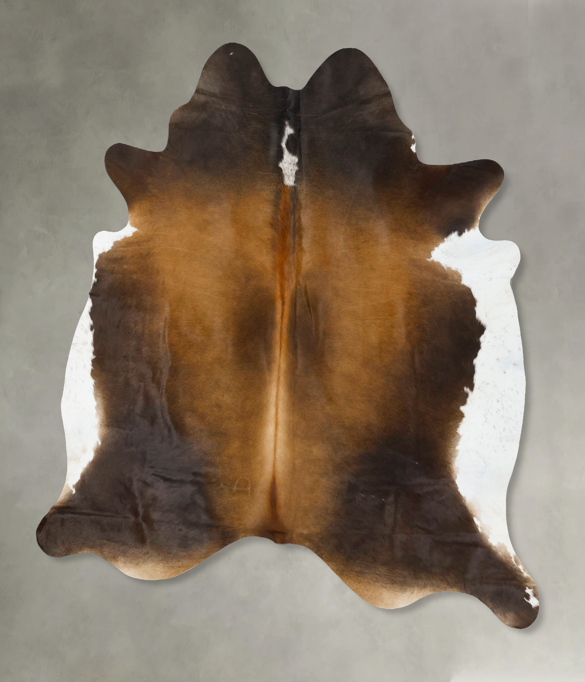 Chocolate and White Cowhide Rug #B24071