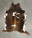 Chocolate and White XX-Large Brazilian Cowhide Rug 8'9"H x 6'8"W #B24075 by Hudson Hides