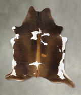 Chocolate and White XX-Large Brazilian Cowhide Rug 8'9"H x 6'8"W #B24075 by Hudson Hides