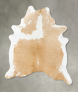 Beige and White X-Large Brazilian Cowhide Rug 7'3"H x 5'11"W #B24078 by Hudson Hides