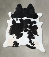 Black and White XX-Large Brazilian Cowhide Rug 7'7"H x 6'7"W #B24084 by Hudson Hides