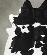 Black and White XX-Large Brazilian Cowhide Rug 7'7"H x 6'7"W #B24084 by Hudson Hides