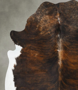Dark Brindle X-Large Brazilian Cowhide Rug 7'3"H x 6'0"W #B24091 by Hudson Hides