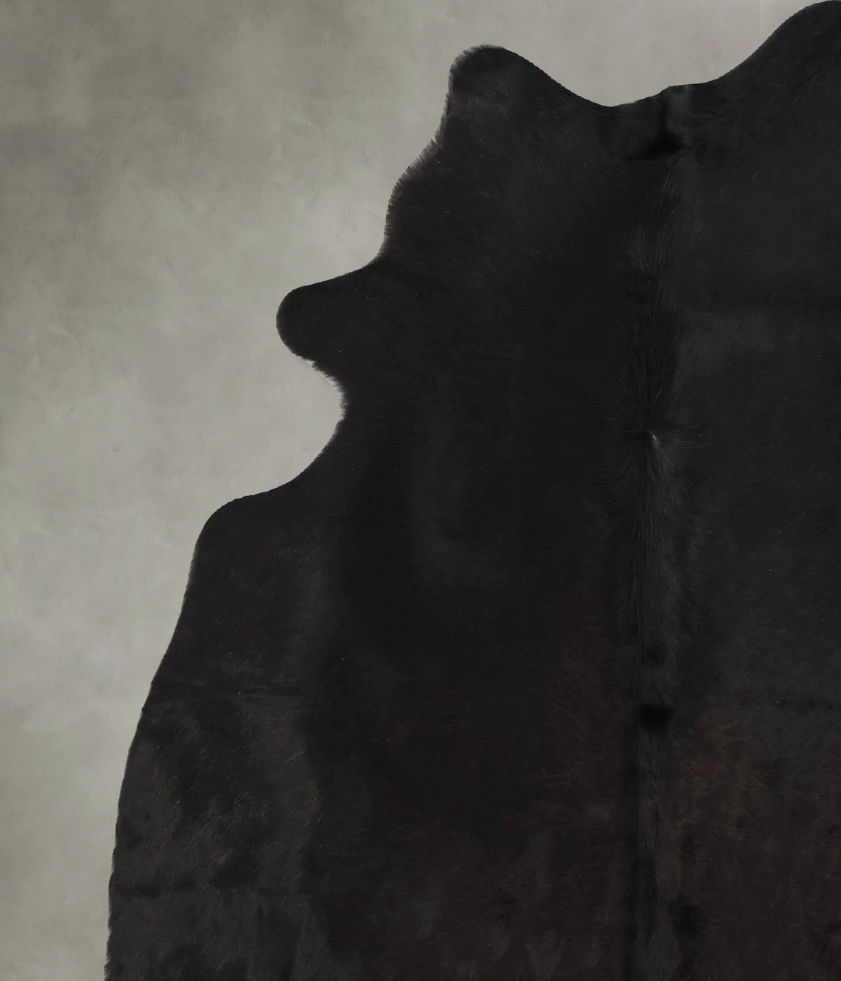 Solid Black Large Brazilian Cowhide Rug 6'10"H x 5'8"W #B24092 by Hudson Hides