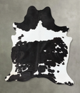 Black and White XX-Large Brazilian Cowhide Rug 8'5"H x 7'0"W #B24096 by Hudson Hides