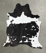 Black and White XX-Large Brazilian Cowhide Rug 8'5"H x 7'0"W #B24096 by Hudson Hides