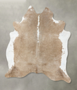 Taupe X-Large Brazilian Cowhide Rug 7'3"H x 6'1"W #B24103 by Hudson Hides