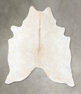 Ivory with Beige X-Large Brazilian Cowhide Rug 7'7"H x 6'3"W #B24116 by Hudson Hides