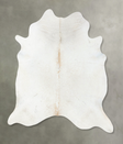Ivory with Beige X-Large Brazilian Cowhide Rug 7'1"H x 6'4"W #B24118 by Hudson Hides