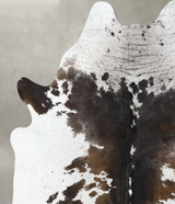 Chocolate and White X-Large Brazilian Cowhide Rug 7'5"H x 6'3"W #B24126 by Hudson Hides