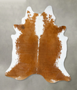 Brown and White X-Large Brazilian Cowhide Rug 7'6"H x 6'3"W #B24132 by Hudson Hides