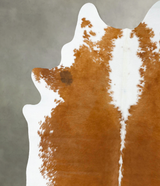 Brown and White X-Large Brazilian Cowhide Rug 7'6"H x 6'3"W #B24132 by Hudson Hides