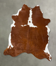 Brown and White X-Large Brazilian Cowhide Rug 7'0"H x 6'6"W #B24135 by Hudson Hides
