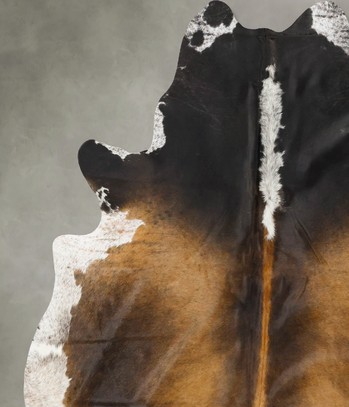 Chocolate and White X-Large Brazilian Cowhide Rug 7'9"H x 6'5"W #B24138 by Hudson Hides