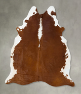 Hereford X-Large Brazilian Cowhide Rug 7'5"H x 6'0"W #B24150 by Hudson Hides