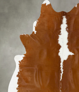 Brown and White Regular X-Large Brazilian Cowhide Rug 7'3"H x 6'5"W #B24155 by Hudson Hides