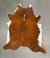 Medium Brindle X-Large Brazilian Cowhide Rug 7'5"H x 6'8"W #B24159 by Hudson Hides