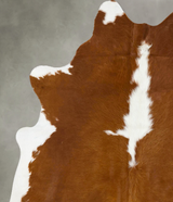 Brown and White X-Large Brazilian Cowhide Rug 7'4"H x 6'2"W #B24163 by Hudson Hides