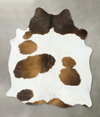 Chocolate and White Large Brazilian Cowhide Rug 6'5"H x 5'4"W #B24168 by Hudson Hides